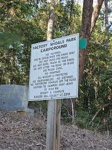 Factory Shoals Campground Entrance campground
